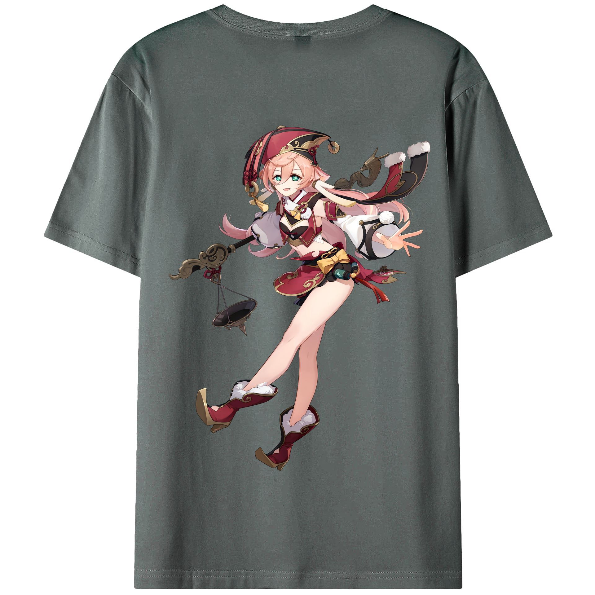 げんし神 ヤンフェイ genshin Yanfei 綿100％半袖Tシャツ（背面プリント）